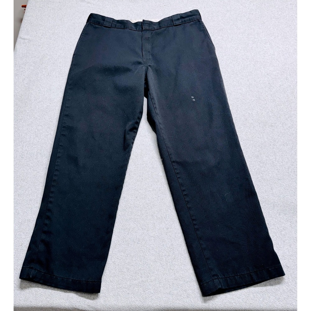 Dickies 874 Original Fit Work Pants Mens 38x30 Black Straight Leg Twill Chino